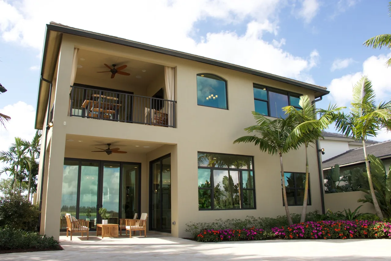 Modern two-story Florida home exterior